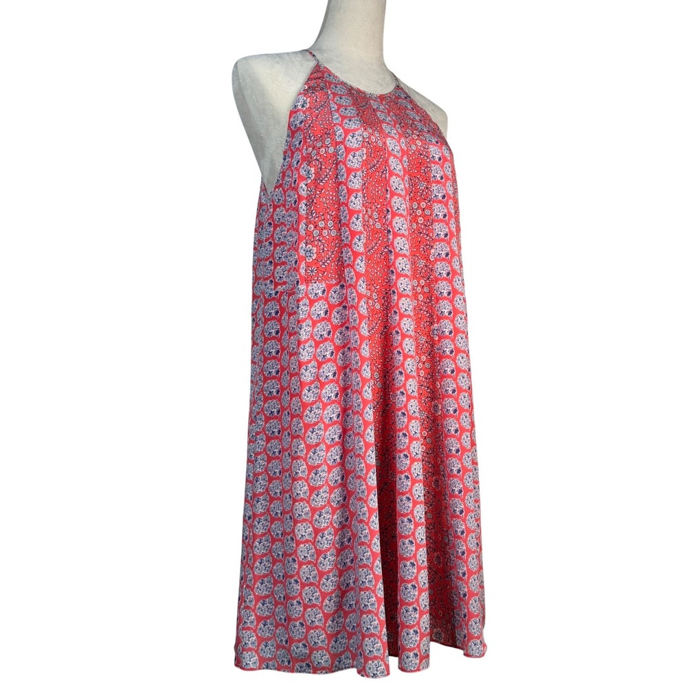 Rebecca Taylor Silk Floral Halter Dress 8 Boho Cottagecore Romantic Trapeze Mini